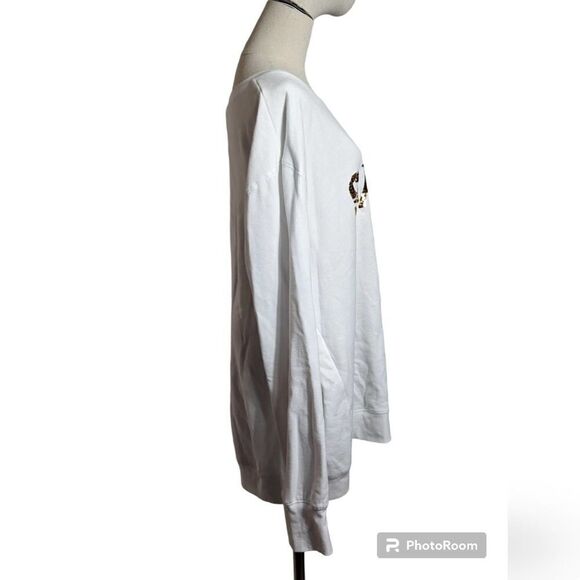 NFL New Orleans Saints White Sequin Sweatshirt - Picture 4 of 5